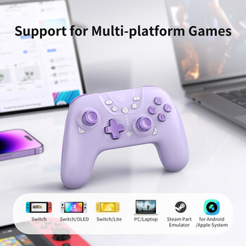 Aolion Pro Wireless Mobile Controller Bluetooth Gamepad με γυροσκόπιο 6 αξόνων για Nintendo Switch Android iPhone PC Joystick