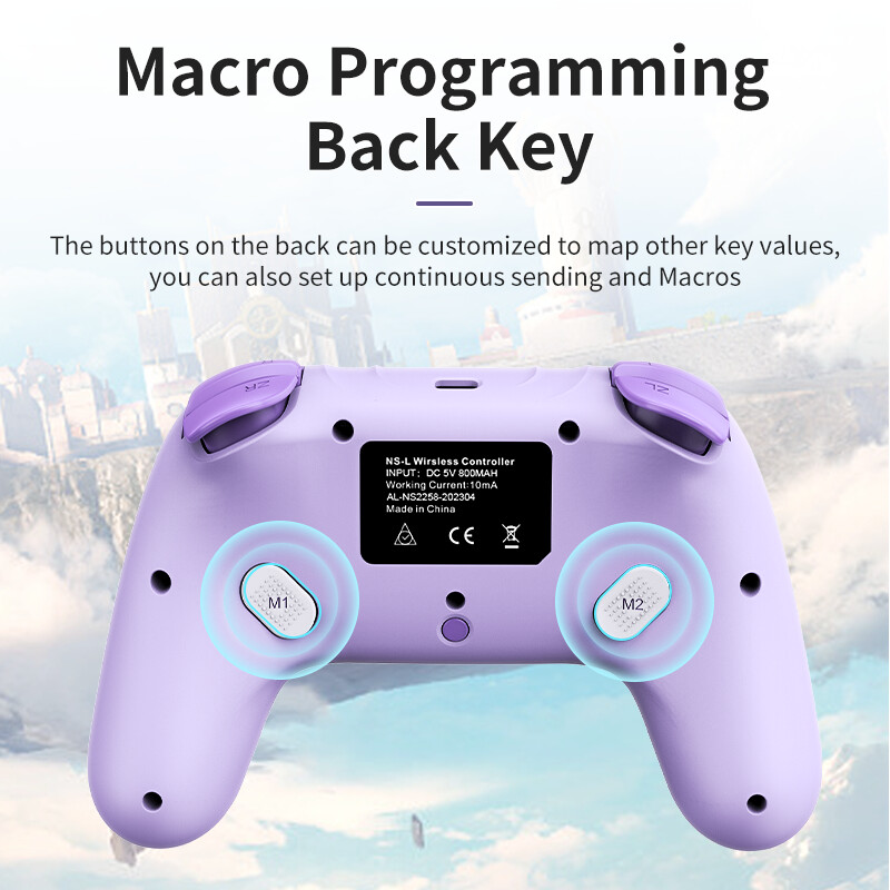 „Aolion Pro“ belaidis mobilusis valdiklis „Bluetooth“ žaidimų pultelis su 6 ašių giroskopu, skirtas „Nintendo Switch Android iPhone PC vairasvirtei“