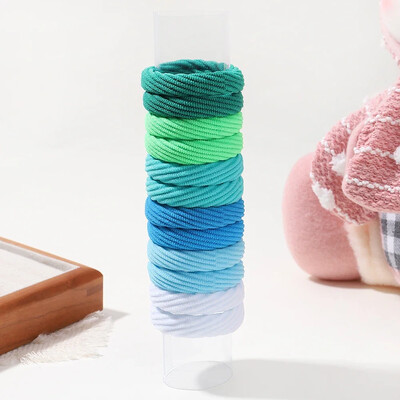 12 DB Női Lányok Egyszerű alap rugalmas hajpántok nyakkendők Scrunchie lófarok tartó gumiszalagok divatos fejpántok hajkiegészítők