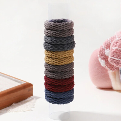 12 DB Női Lányok Egyszerű alap rugalmas hajpántok nyakkendők Scrunchie lófarok tartó gumiszalagok divatos fejpántok hajkiegészítők