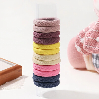 12 DB Női Lányok Egyszerű alap rugalmas hajpántok nyakkendők Scrunchie lófarok tartó gumiszalagok divatos fejpántok hajkiegészítők
