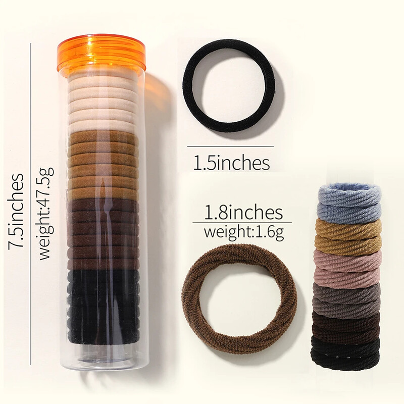 12 DB Női Lányok Egyszerű alap rugalmas hajpántok nyakkendők Scrunchie lófarok tartó gumiszalagok divatos fejpántok hajkiegészítők