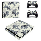 Autocolant Camouflage Camo PS4 Slim Skin pentru Sony PlayStation 4 Consola și 2 controlere PS4 Slim Autocolant Vinil