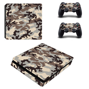 Camouflage Camo PS4 Slim Skin Sticker за конзола Sony PlayStation 4 и 2 контролера PS4 Slim Sticker Decal Vinyl