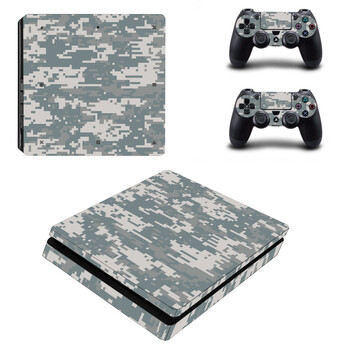 Camouflage Camo PS4 Slim Skin Sticker за конзола Sony PlayStation 4 и 2 контролера PS4 Slim Sticker Decal Vinyl