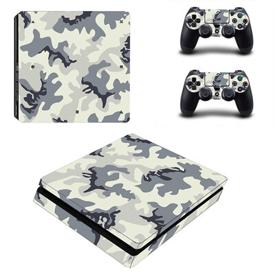 Autocolant Camouflage Camo PS4 Slim Skin pentru Sony PlayStation 4 Consola și 2 controlere PS4 Slim Autocolant Vinil