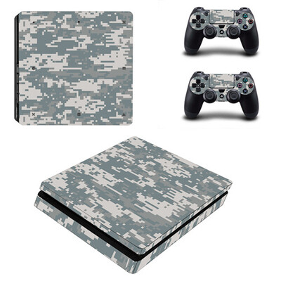 Autocolant Camouflage Camo PS4 Slim Skin pentru Sony PlayStation 4 Consola și 2 controlere PS4 Slim Autocolant Vinil
