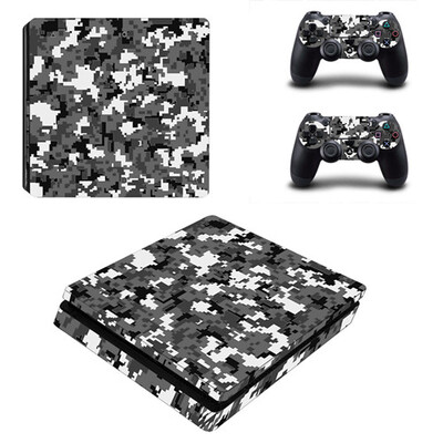 Autocolant Camouflage Camo PS4 Slim Skin pentru Sony PlayStation 4 Consola și 2 controlere PS4 Slim Autocolant Vinil