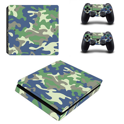 Autocolant Camouflage Camo PS4 Slim Skin pentru Sony PlayStation 4 Consola și 2 controlere PS4 Slim Autocolant Vinil