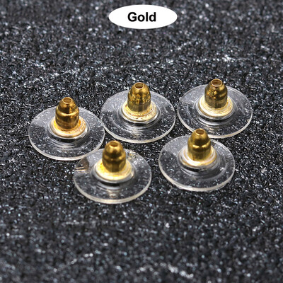 Starose 20Pcs Прозрачна силиконова подложка Шипове за уши Обеци Задна капачка Боди пиърсинг Бар Аксесоари Гумен пръстен Находки за бижута Тапи за уши