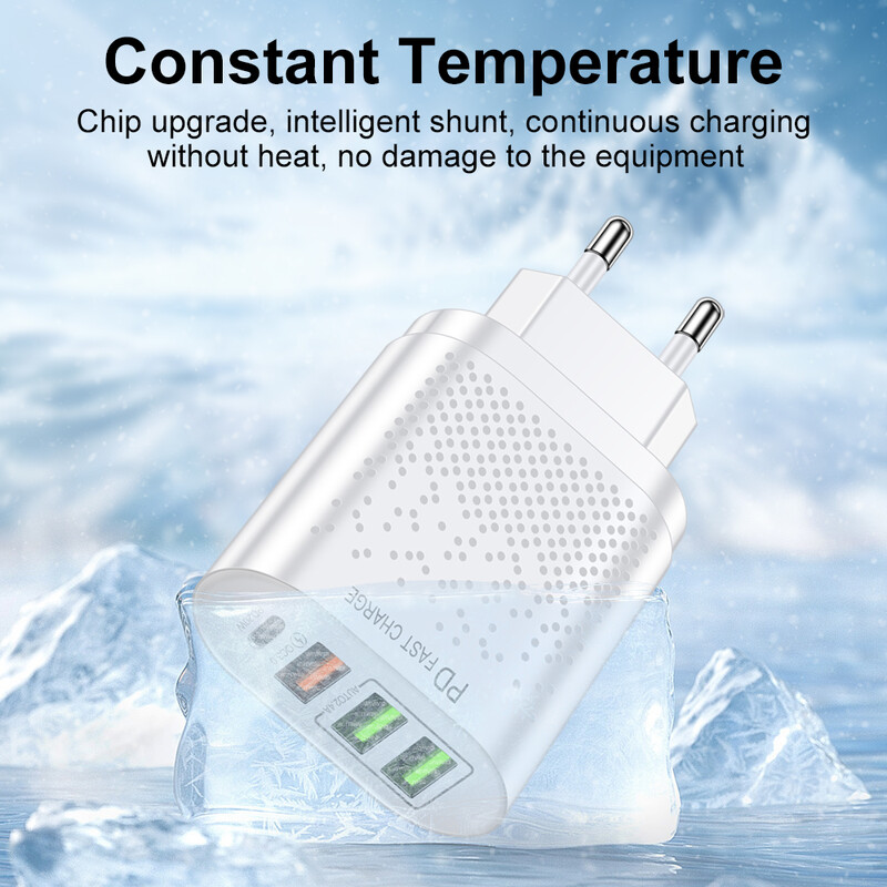 PD USB 20W gyorstöltő gyorstöltő 3.0 adapter laptophoz Macbook Air Pro iPad iPhone15 Pro Samsung Xiaomi táblagép EU/US csatlakozó