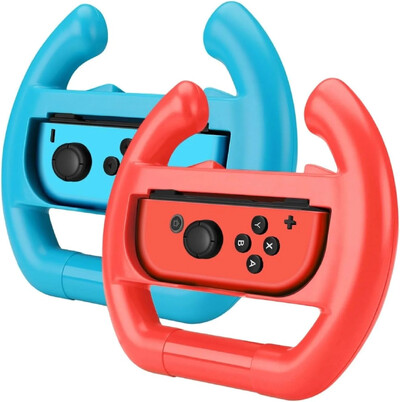 Pretekársky volant pre ovládač Joy-Con, príslušenstvo pre pretekársky volant, sada rukovätí, sada 2 kusov, modrá, červená