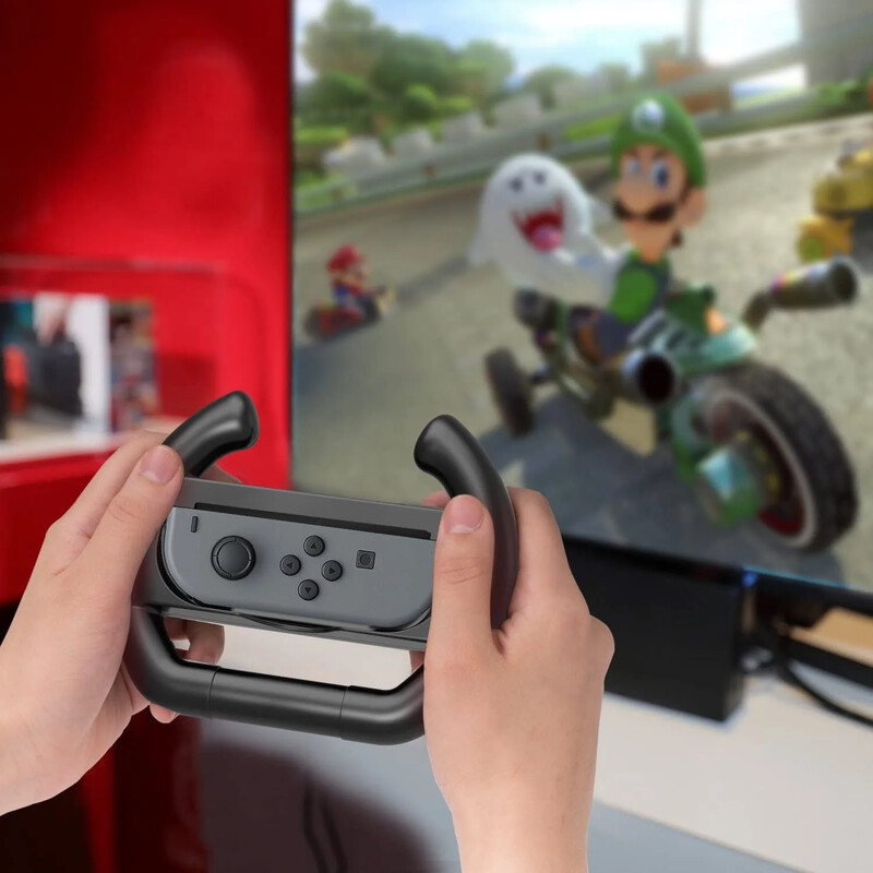 Pretekársky volant pre ovládač Joy-Con, príslušenstvo pre pretekársky volant, sada rukovätí, sada 2 kusov, modrá, červená
