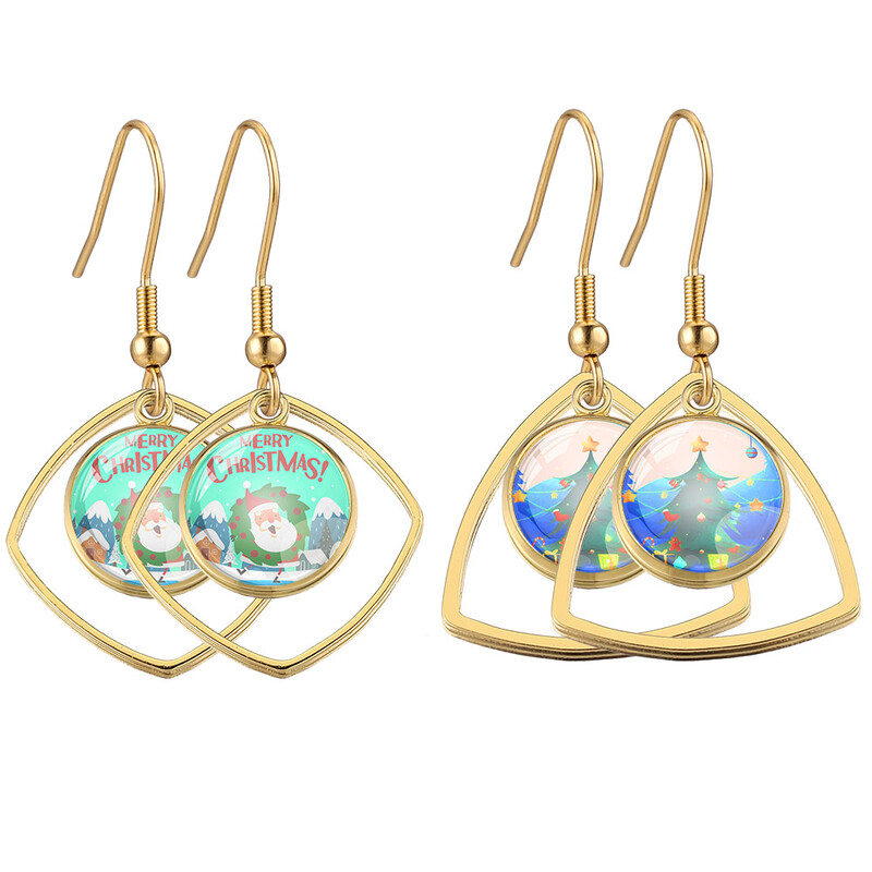 10 buc/lot cercei din oțel inoxidabil placat cu aur cârlig Cabochon bază goală 12 mm tavă din sticlă din rășină bricolaj bijuterii pentru realizarea de articole farmece