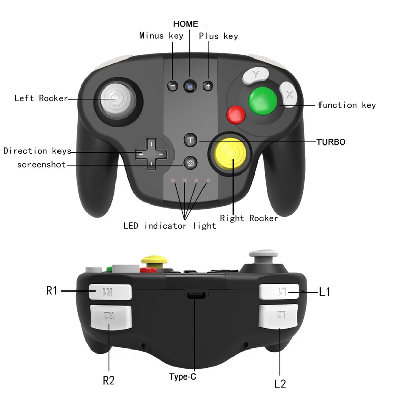 Pro-kontroller Nintendo Switch Pro tarvikute jaoks Kontroller Juhtkangi käeshoitav käepide, topeltmootoriga vibratsioon NFC-funktsiooniga