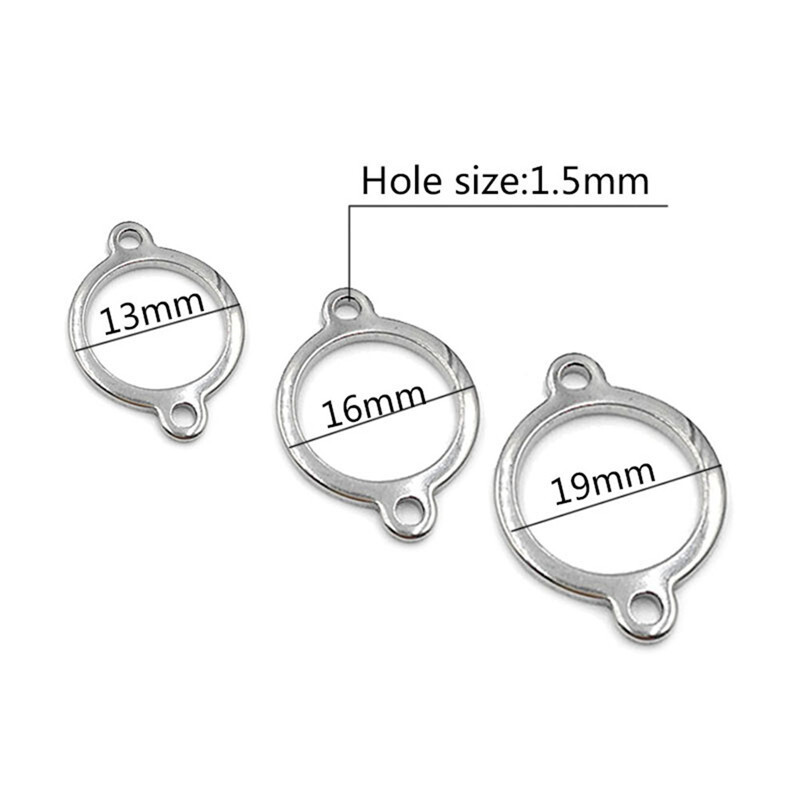 20db/tétel Arany ezüst színű üreges kerek rozsdamentes acél kabochon tálca előlap párna Üres beállítások karkötő talp Fit diy karkötő