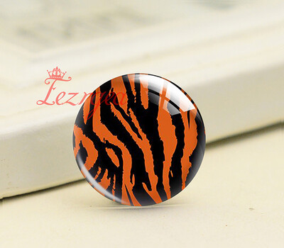 Rankų darbo gyvūnų atspaudai Oda Leopardas Safari Apvalus Nuotraukų Stiklo Kabošonai Demo Plokščia nugara „Pasidaryk pats“ papuošalai „Pasidaryk pats“