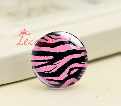 Rankų darbo gyvūnų atspaudai Oda Leopardas Safari Apvalus Nuotraukų Stiklo Kabošonai Demo Plokščia nugara „Pasidaryk pats“ papuošalai „Pasidaryk pats“