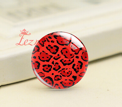 Rankų darbo gyvūnų atspaudai Oda Leopardas Safari Apvalus Nuotraukų Stiklo Kabošonai Demo Plokščia nugara „Pasidaryk pats“ papuošalai „Pasidaryk pats“