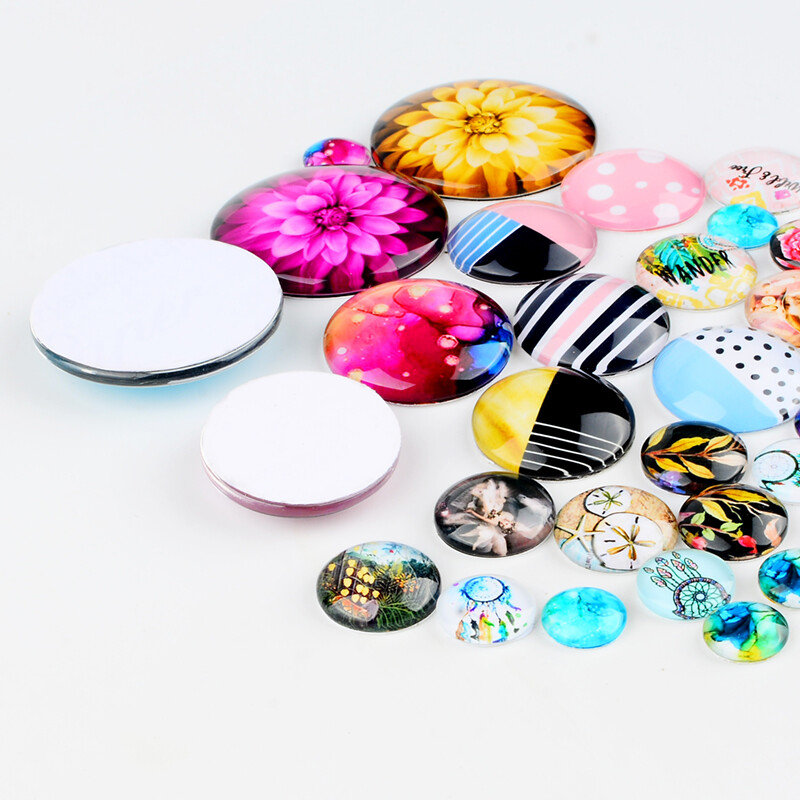 Rankų darbo gyvūnų atspaudai Oda Leopardas Safari Apvalus Nuotraukų Stiklo Kabošonai Demo Plokščia nugara „Pasidaryk pats“ papuošalai „Pasidaryk pats“