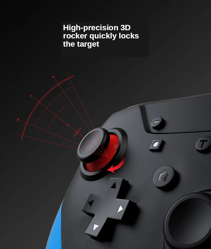 Controler fără fir pentru Nintend Switch Pro Bluetooth cu funcții NFC, 6 axe, suportă mânerul consolei NS cu detecție rol Amiibo
