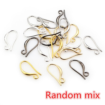 20 vnt 17x9mm sidabro aukso spalvos žalvario auskarai. Išvados Auskarai Užsegimai Kabliukai Viela „Pasidaryk pats“ papuošalų kūrimo priedai Ausinių reikmenys