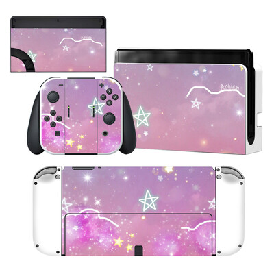 Starry Sky Star Nintendoswitch Skin Cover Sticker Decal pentru Nintendo Switch OLED Consola Joy-con Controller Dock Skin Vinyl
