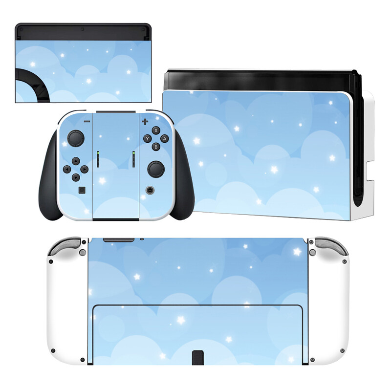 Starry Sky Star Nintendoswitch Skin Cover Sticker Decal pentru Nintendo Switch OLED Consola Joy-con Controller Dock Skin Vinyl