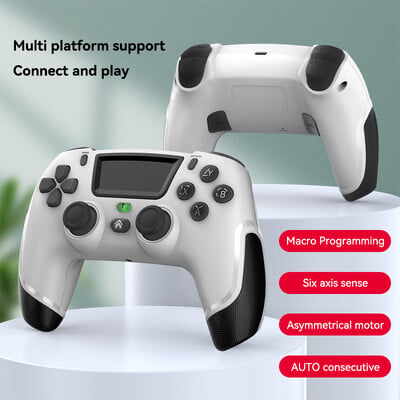 Herný ovládač pre PS4 Kompatibilný s PS4/Slim/Pro/PC s 360° joystickom/dvojitou vibráciou/6-osovým pohybovým gamepadom