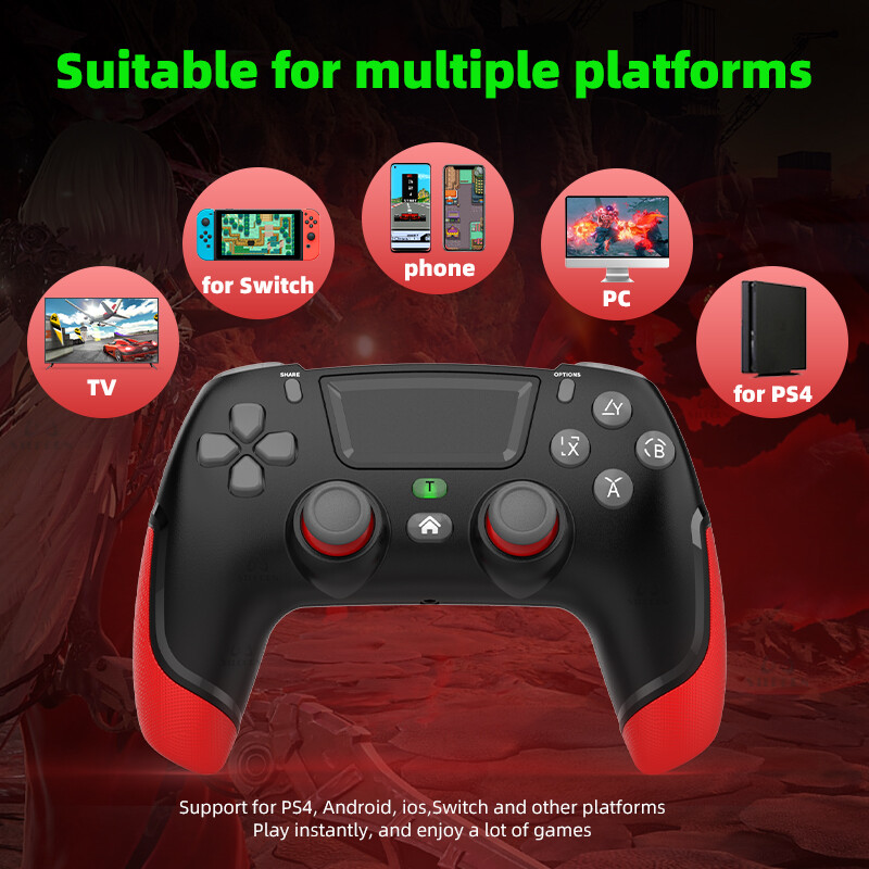 Žaidimų valdiklis, skirtas PS3 PS4 Slim Pro Control PC belaidis žaidimų pultelis skirtas iOS Android mobiliojo telefono vairasvirtė su 6 ašių vibracija