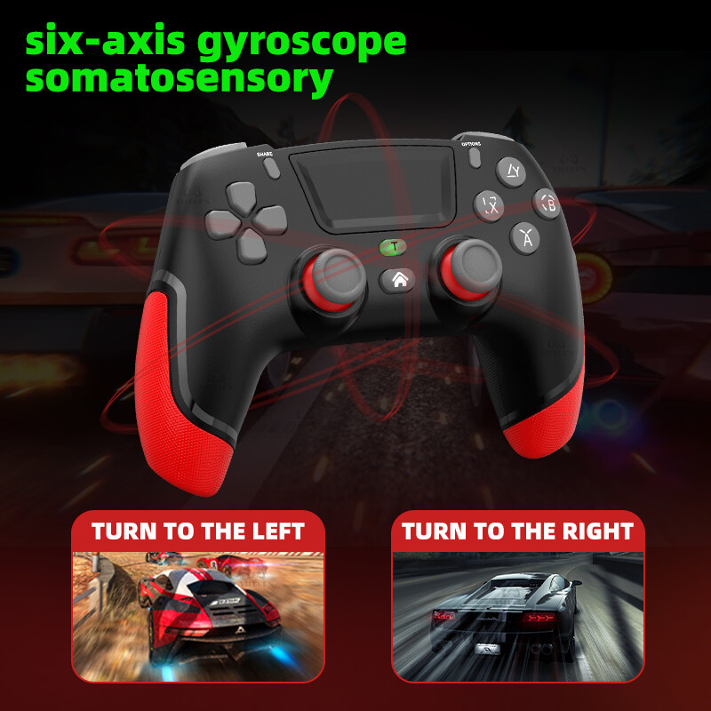 Žaidimų valdiklis, skirtas PS3 PS4 Slim Pro Control PC belaidis žaidimų pultelis skirtas iOS Android mobiliojo telefono vairasvirtė su 6 ašių vibracija