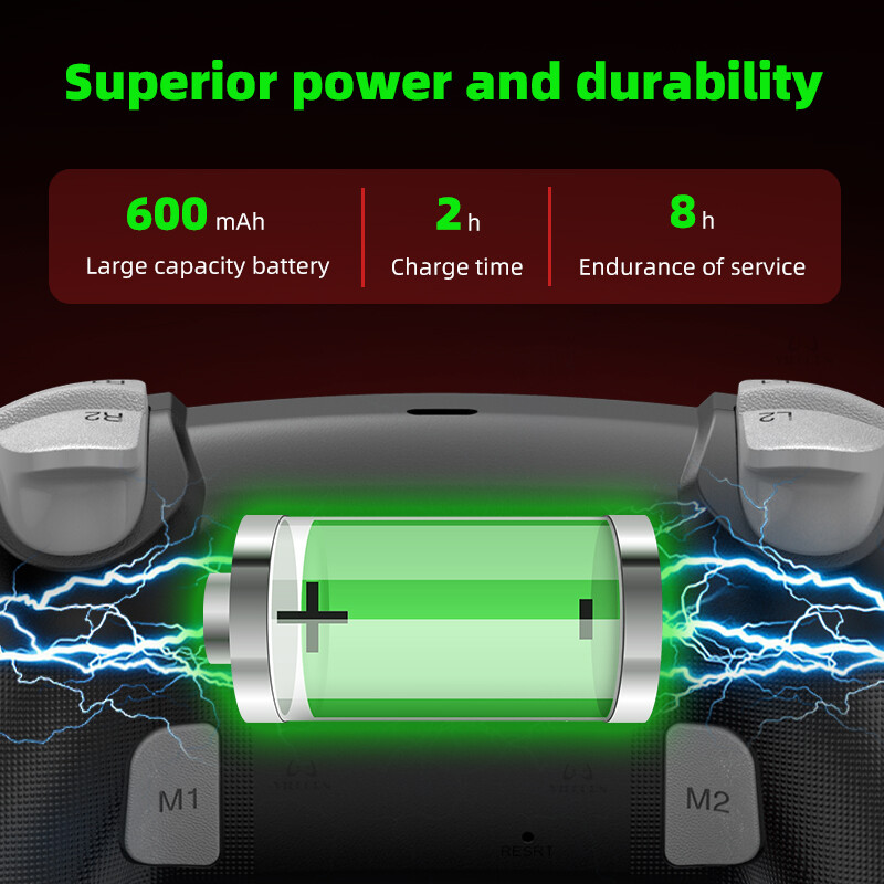 Žaidimų valdiklis, skirtas PS3 PS4 Slim Pro Control PC belaidis žaidimų pultelis skirtas iOS Android mobiliojo telefono vairasvirtė su 6 ašių vibracija