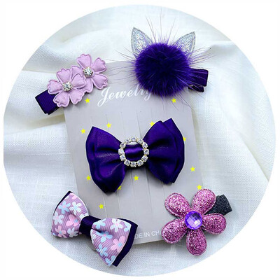 5 bucăți/set Bebeluși Fetițe Agrafe de păr Agrafe de păr pentru fete Barrette Cociură de flori Copii Copii Prințesă