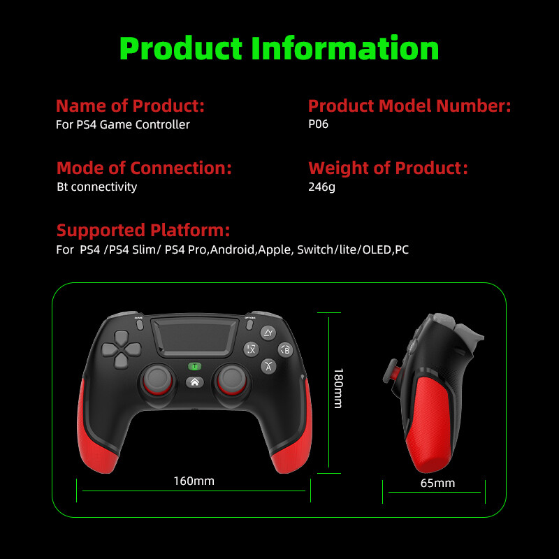 Bezdrôtový vibračný gamepad VILCORN pre PS4 s joystickom na programovanie makier pre PS4 SLIM PRO Kakarotto