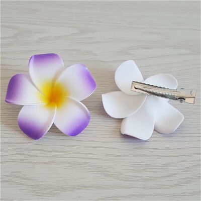 6 bucăți agrafe de păr cu flori de plumeria pentru femei, fete, agrafe de păr cu flori de ouă, bareta hawaiană pentru nuntă, geantă, accesorii pentru pălărie