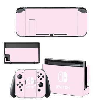 Pure Pink Purple Color Protector Sticker Skin for Nintendo Switch NS Console Dock Charger Stand Holder Joy-con Controller Vinyl