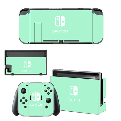 Skin autocolant protector de culoare roz pur purpuriu pentru consola Nintendo Switch NS Dock încărcător suport suport Joy-con controler vinil