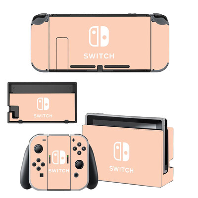 Skin autocolant protector de culoare roz pur purpuriu pentru consola Nintendo Switch NS Dock încărcător suport suport Joy-con controler vinil