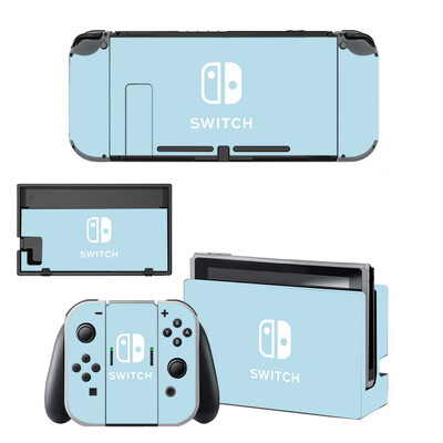 Skin autocolant protector de culoare roz pur purpuriu pentru consola Nintendo Switch NS Dock încărcător suport suport Joy-con controler vinil