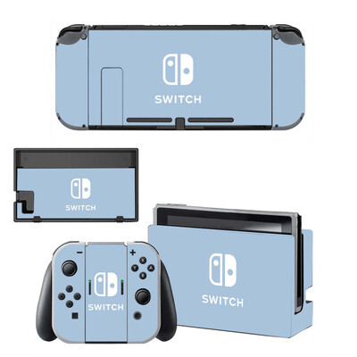 Skin autocolant protector de culoare roz pur purpuriu pentru consola Nintendo Switch NS Dock încărcător suport suport Joy-con controler vinil