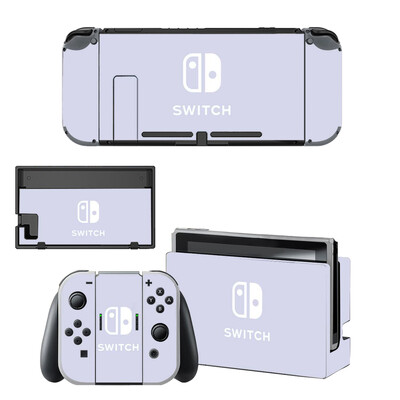 Skin autocolant protector de culoare roz pur purpuriu pentru consola Nintendo Switch NS Dock încărcător suport suport Joy-con controler vinil