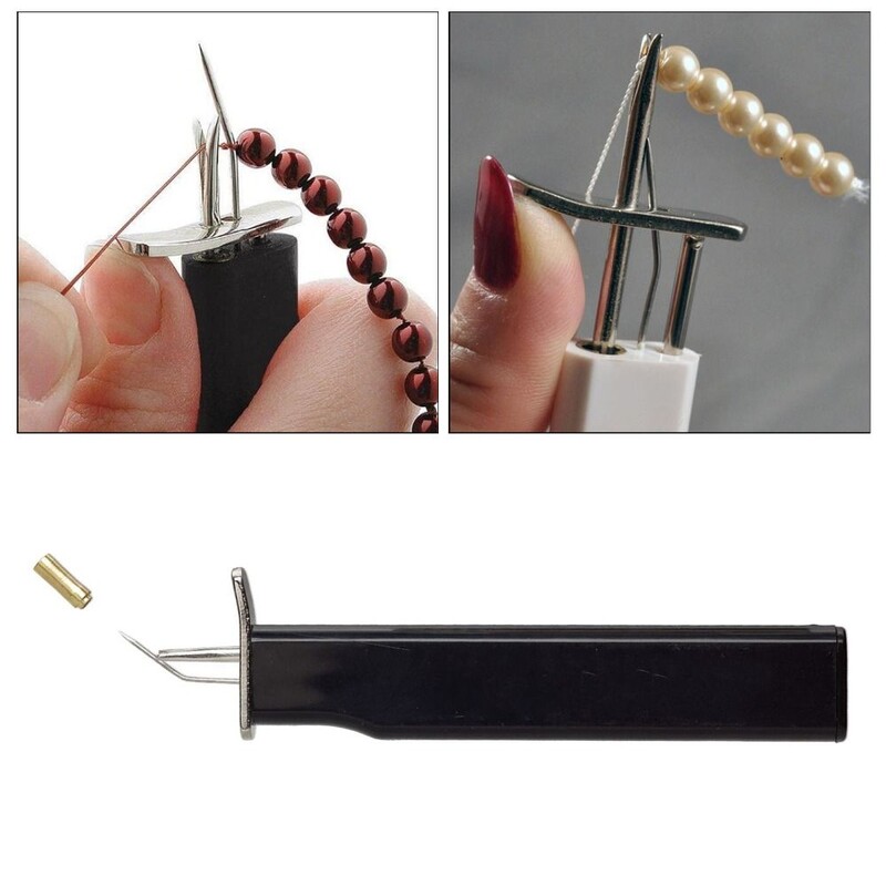 Pērlīšu diegu mezgla pērlīšu stīga Nefrīta diegu pērļošanas mezglu rīks DIY roku darbs rotaslietu izgatavošanas aksesuārs