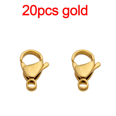 20-40 komada Pozlaćena kopča za jastoga od nehrđajućeg čelika, kopča za narukvicu, ogrlicu, lanac, pribor za izradu nakita.