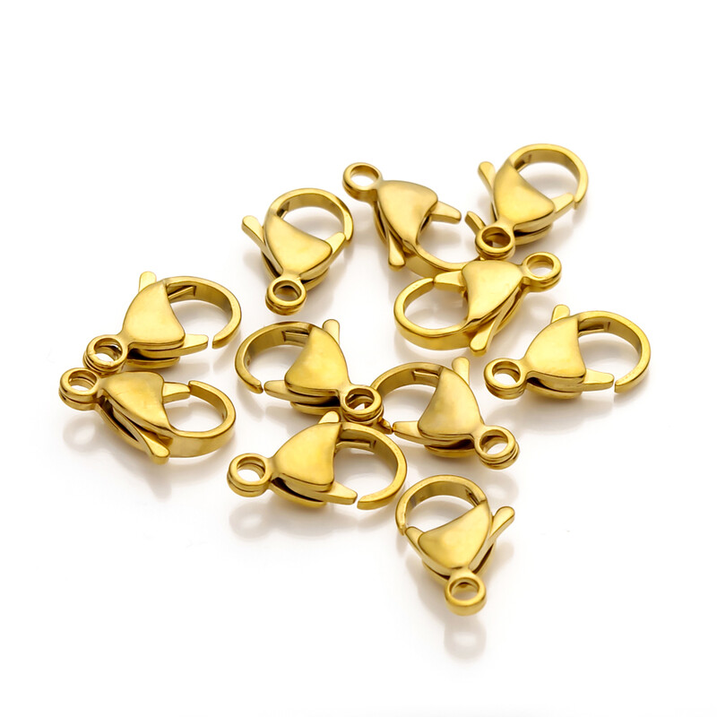 20-40 komada Pozlaćena kopča za jastoga od nehrđajućeg čelika, kopča za narukvicu, ogrlicu, lanac, pribor za izradu nakita.