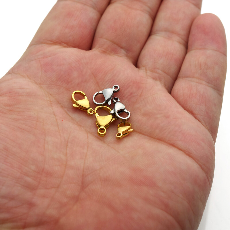 20-40 komada Pozlaćena kopča za jastoga od nehrđajućeg čelika, kopča za narukvicu, ogrlicu, lanac, pribor za izradu nakita.