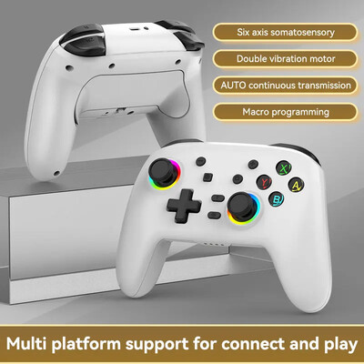 S08 Gamepad video wireless compatibil Bluetooth pentru controler de consolă Switch Pro cu Joyestick cu șase axe pentru PS4 PC Android