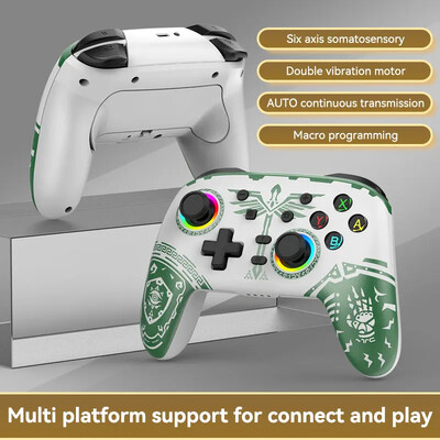 S08 Gamepad video wireless compatibil Bluetooth pentru controler de consolă Switch Pro cu Joyestick cu șase axe pentru PS4 PC Android