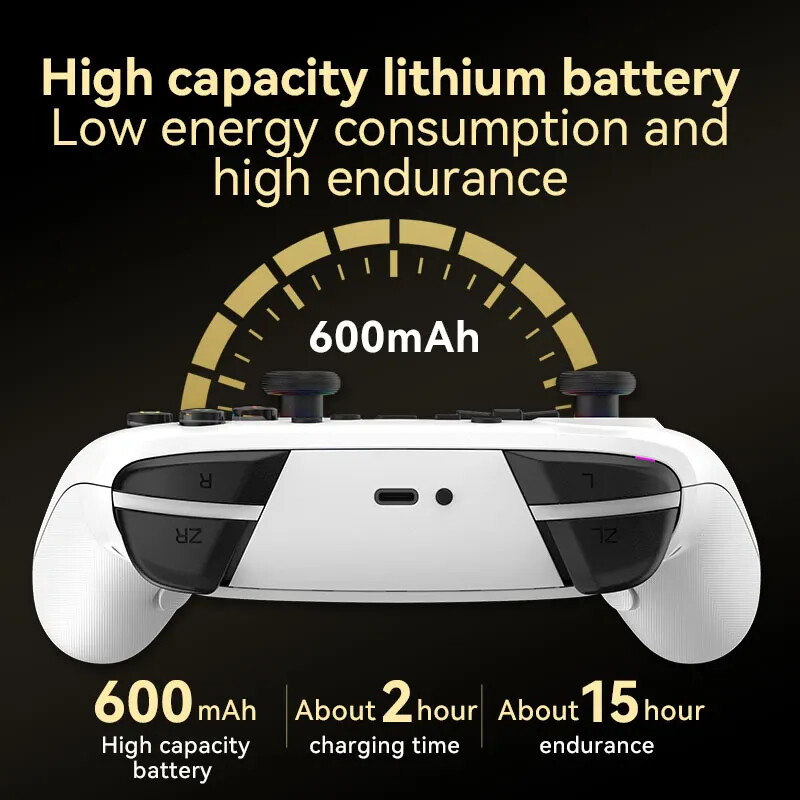 S08 Gamepad video wireless compatibil Bluetooth pentru controler de consolă Switch Pro cu Joyestick cu șase axe pentru PS4 PC Android