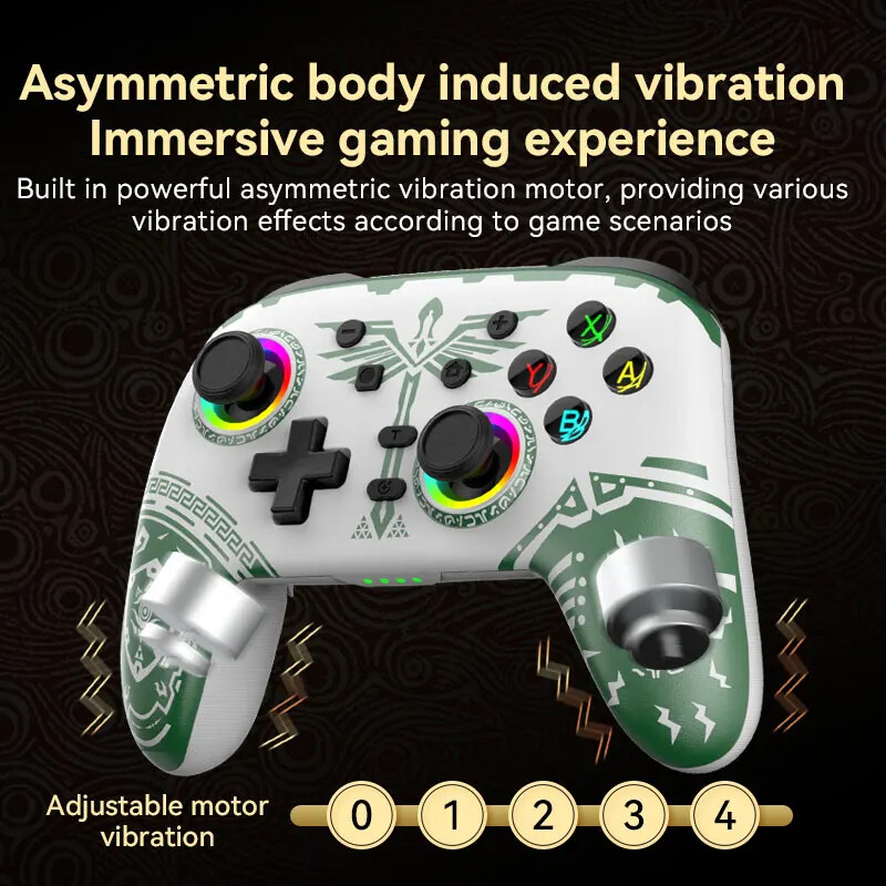 S08 Gamepad video wireless compatibil Bluetooth pentru controler de consolă Switch Pro cu Joyestick cu șase axe pentru PS4 PC Android