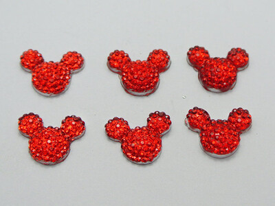 100 komada akrilnih kamenčića s ravnom pozadinom od smole za miševe 14X12 mm